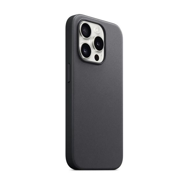 Asli Global iPhone 15 Pro Max Silky Fabric MagSafe Cover | Black Asli Global iPhone 15 Pro Max Silky Fabric MagSafe Cover | Black